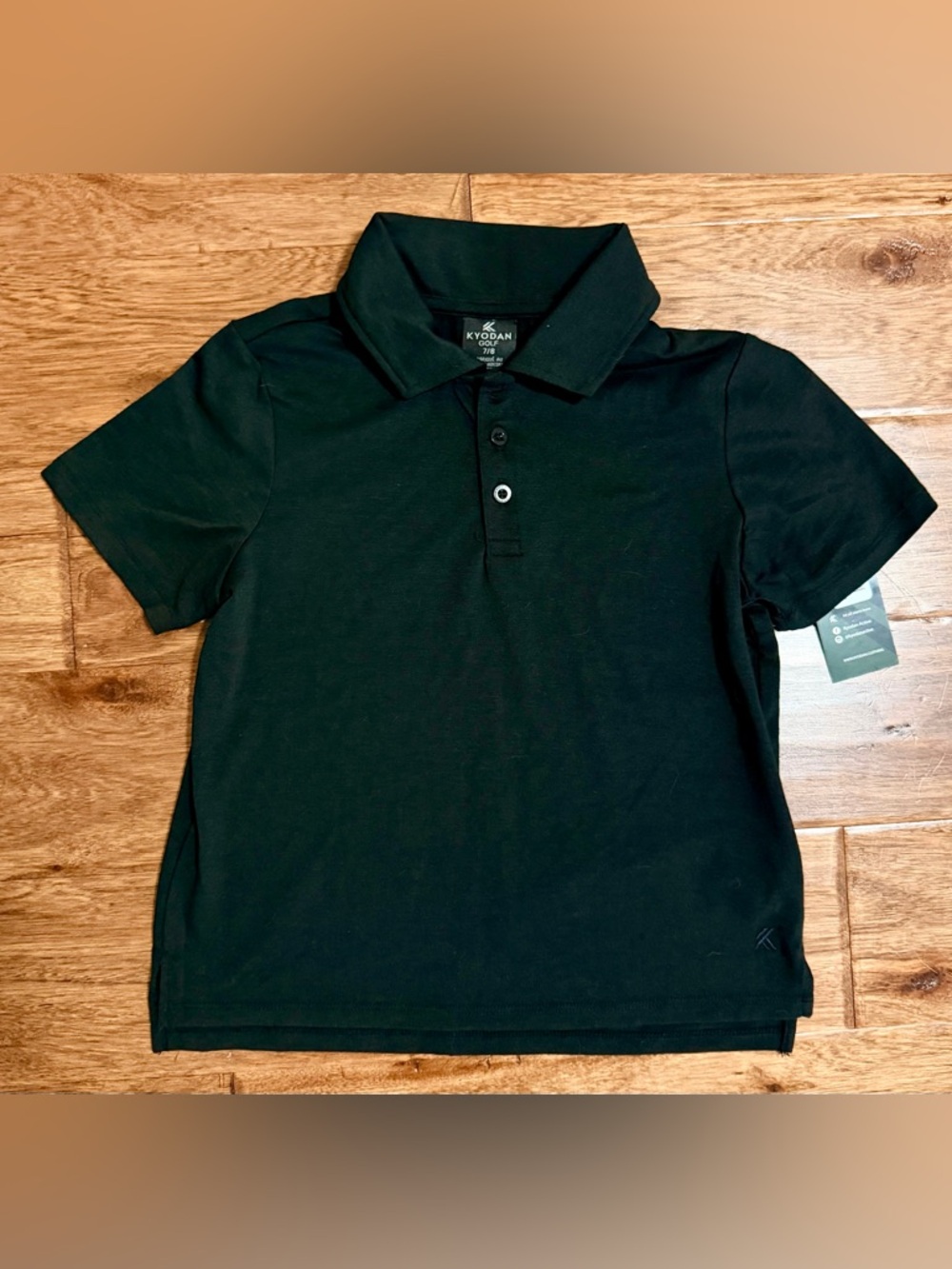 🆕 Kyodan Boys Black Short-Sleeve Polo